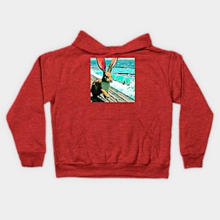 Boardwalk Beach Bunny Kids Hoodie